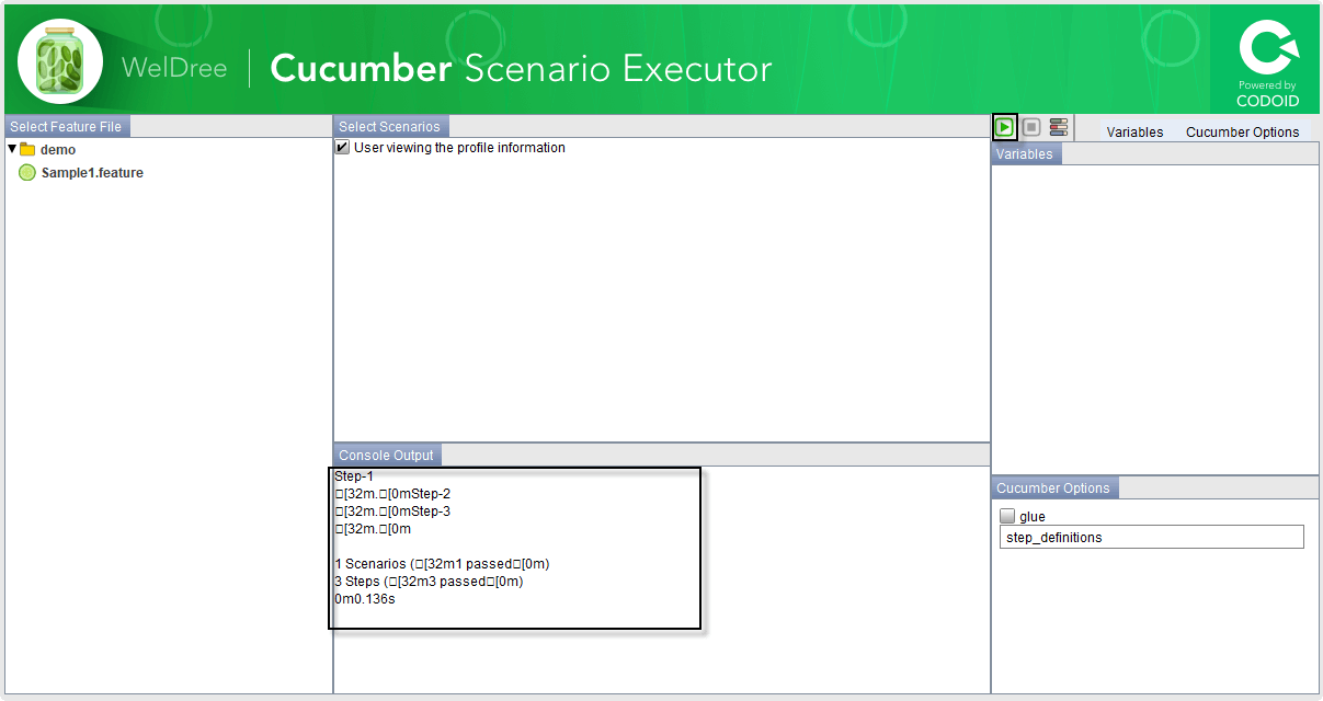 WelDree Scenario Execution