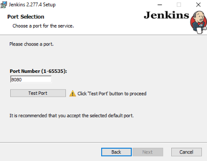 Port Selection in Jenkins Integration