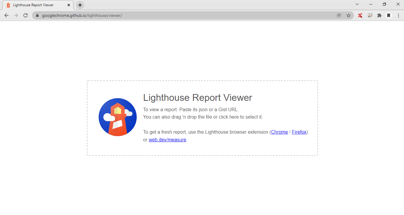 Google Lighthouse tutorial - Report Viewer