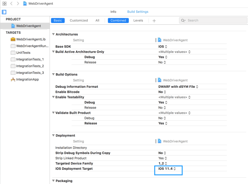 iOs Deployment Target in Appium Setup for IOS Device