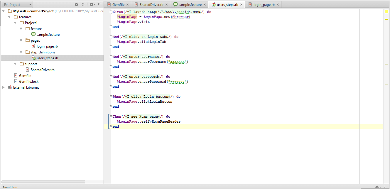 Step8-Call Page Methods in Step Definitions