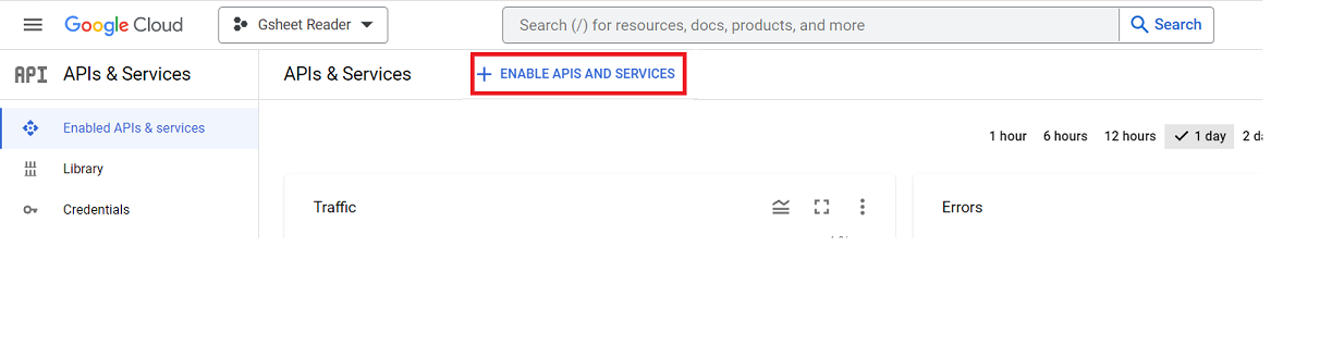 Enabling Api And Services