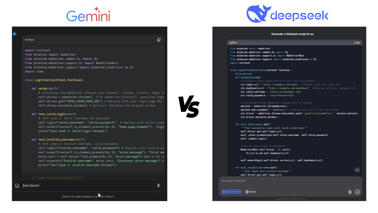 DeepSeek vs Gemini