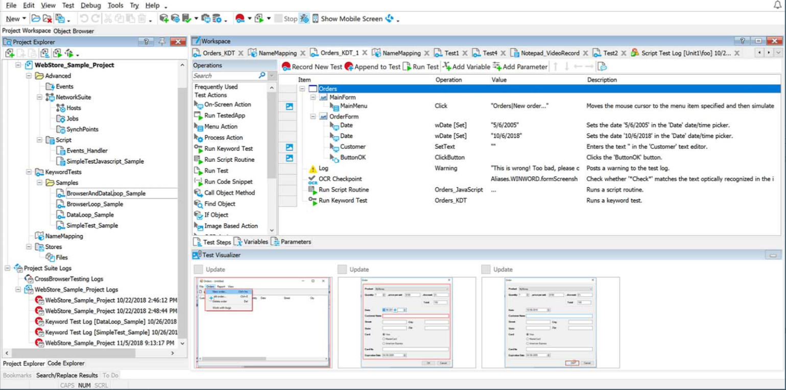 Keyword Driven Testing in TestComplete