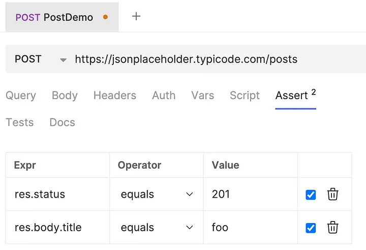 Test Assertions Using Built-in Assert- Bruno API Automation