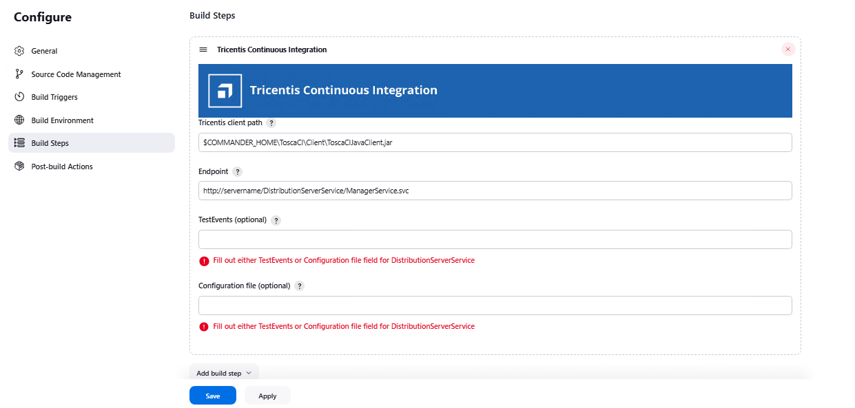 Configure Jenkins Job with Tricentis Configure Jenkins Job with Tricentis Continuous Integration