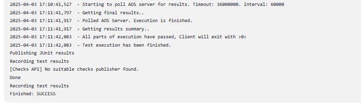 Jenkins build status Tosca Jenkins Integration