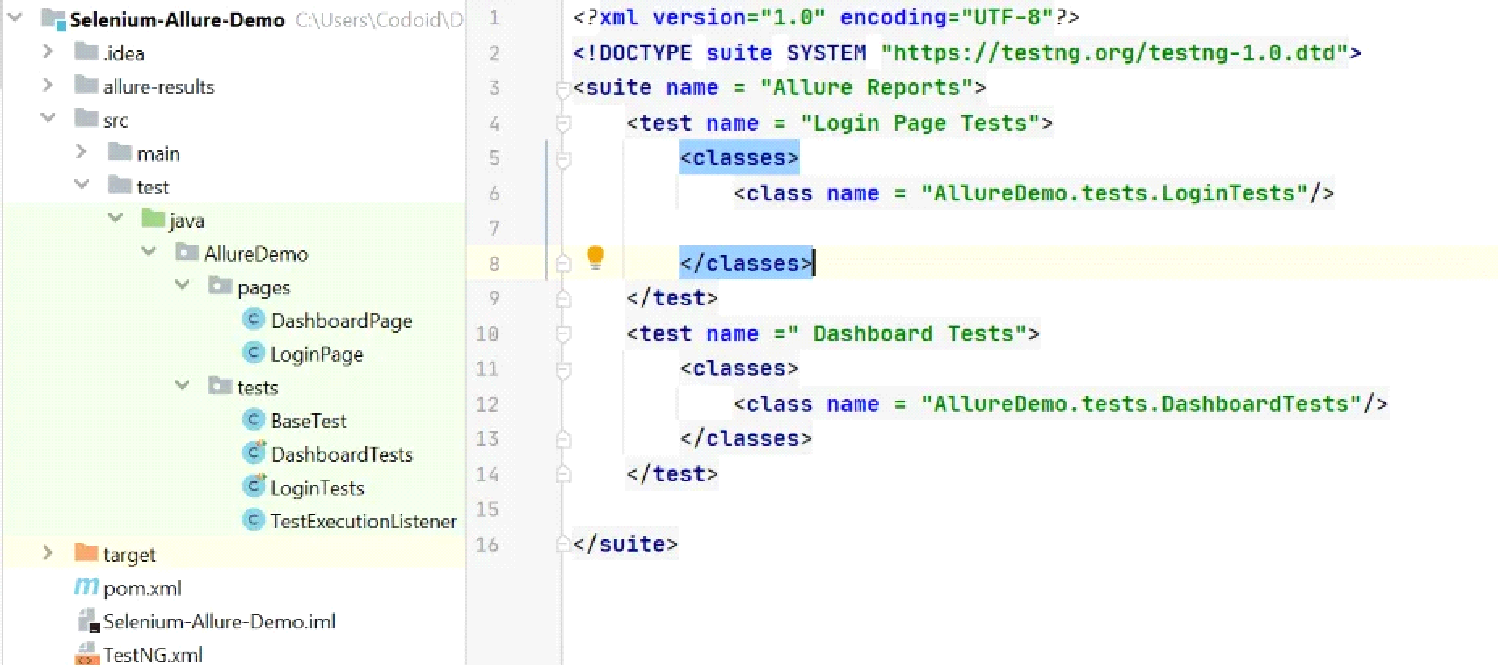 TestNG XML TestNG XML