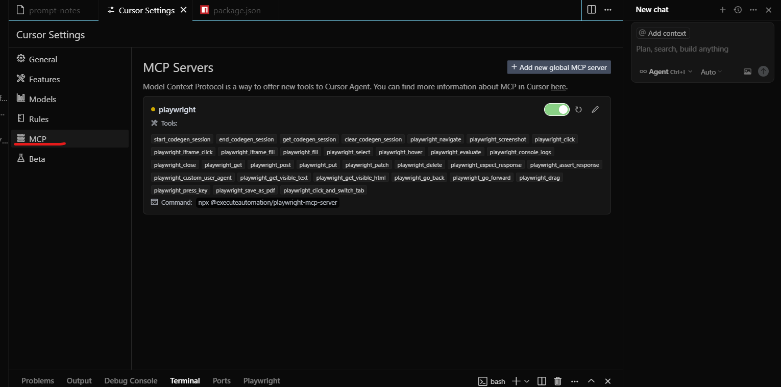Add new global MCP server