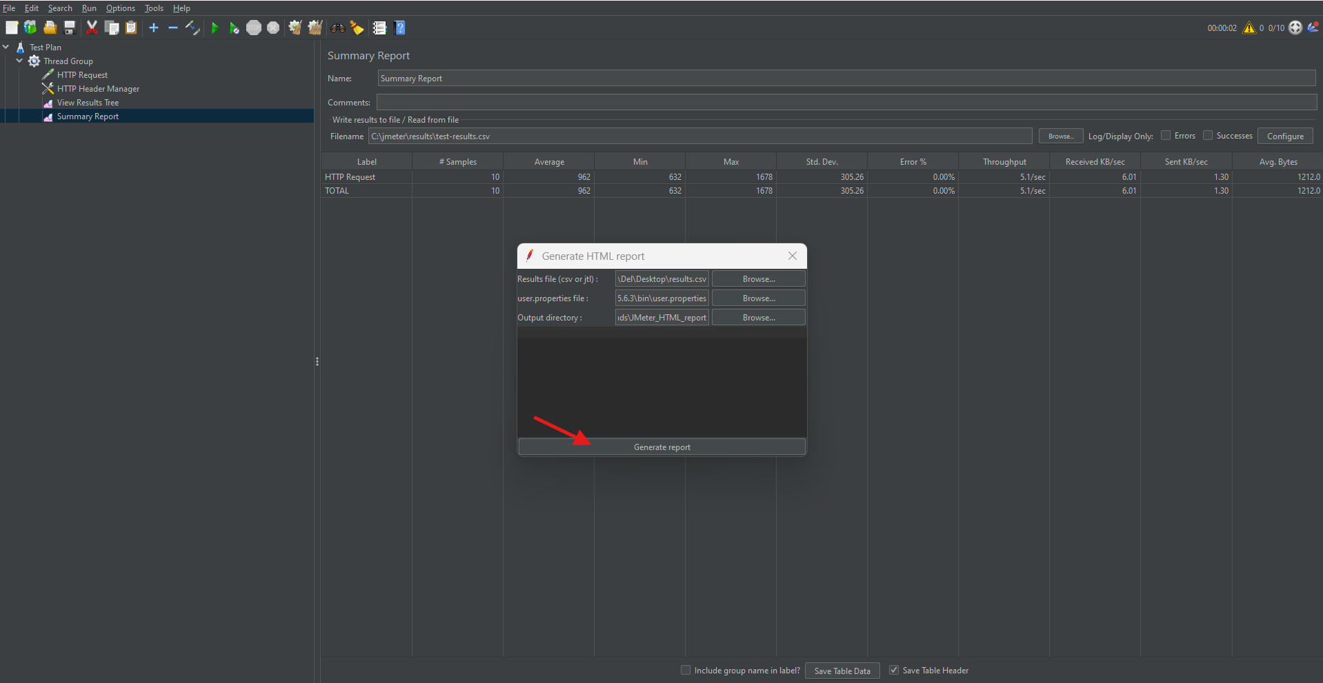 Generate HTML Report Jmeter Tutorial