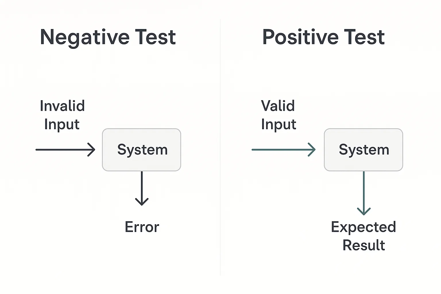 Negative Test Vs Positive Test
