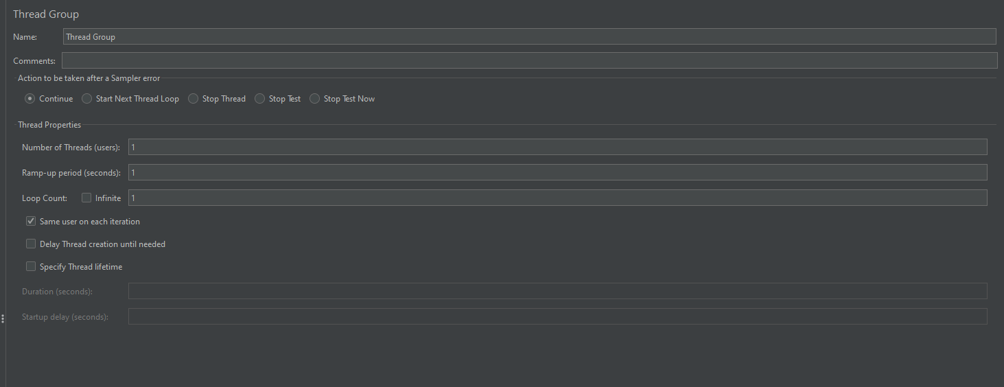 Thread Group Parameters Jmeter Tutorial
