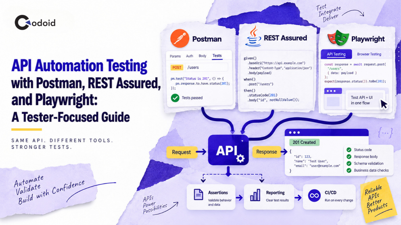 Api Automation Testing With Postman, Rest Assured, And Playwright.