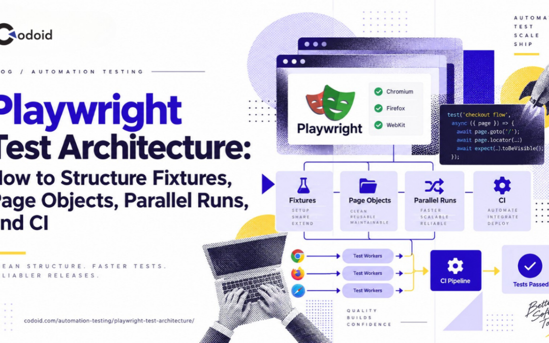 Playwright Test Architecture: How to Structure Fixtures, Page Objects, Parallel Runs, and CI