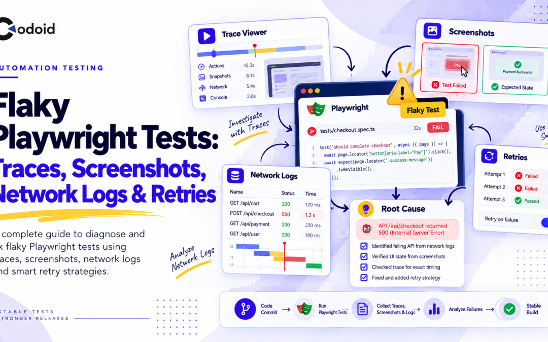 Flaky Playwright Tests: Traces, Screenshots, Network Logs & Retries